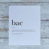 Definition print 'Bae'