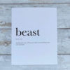 Definition print 'beast'