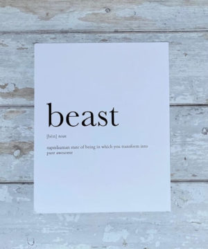 Definition print 'beast'