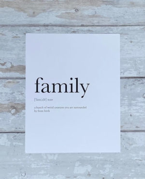 Definition print 'family'