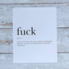 Definition print 'fuck'