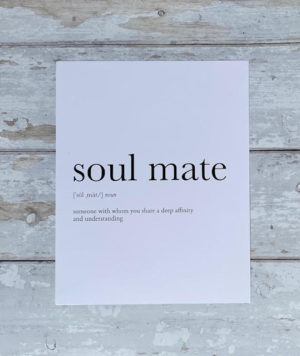 Definition print 'soul mate'