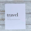 Definition print 'travel'