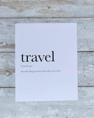 Definition print 'travel'