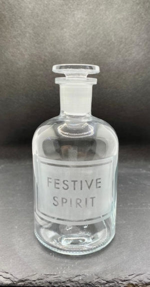 apothecary bottle 'festive spirit'