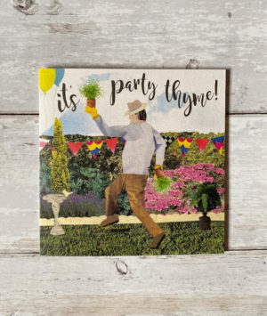 'it's party thyme!' greeting card