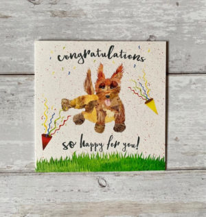 'Congratulations, so happy for you!' greeting card